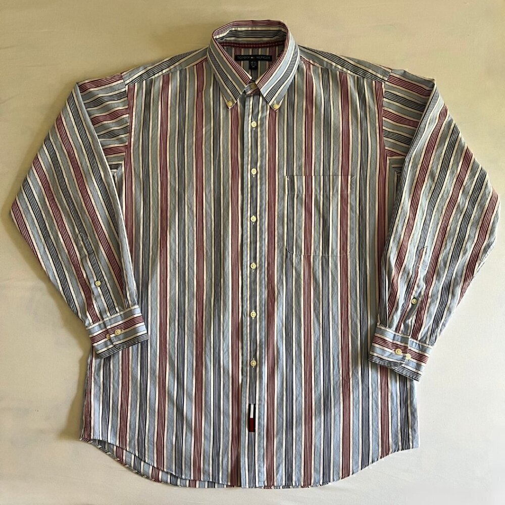 Tommy Hilfiger Men's Striped Button Up Shirt